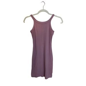 Princess Polly Ribbed‎ Mini Dress Sleeveless Tank Mauve Women's Size 2
